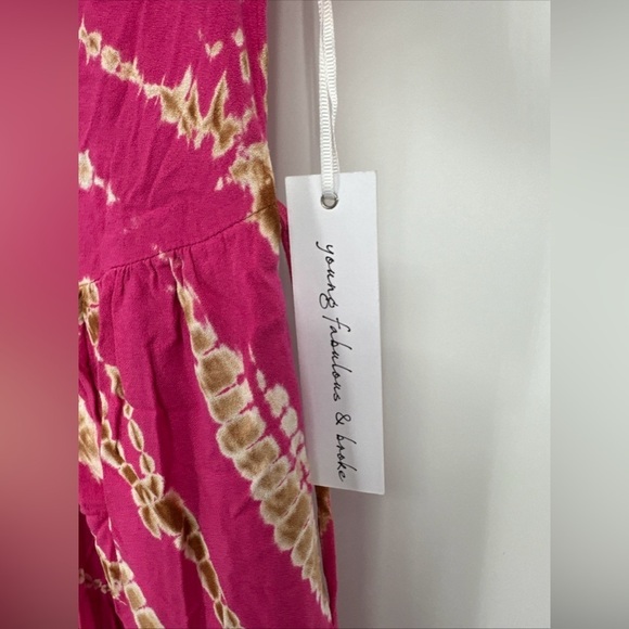 Young Fabulous & Broke Belted Maxi Dress Pink Wash Sz M - Picture 2 of 5